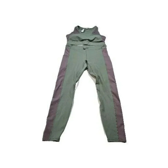 Motion365+ Contour High-Waisted Legging Size XXL Green & Purple Lace Back - Picture 13 of 16